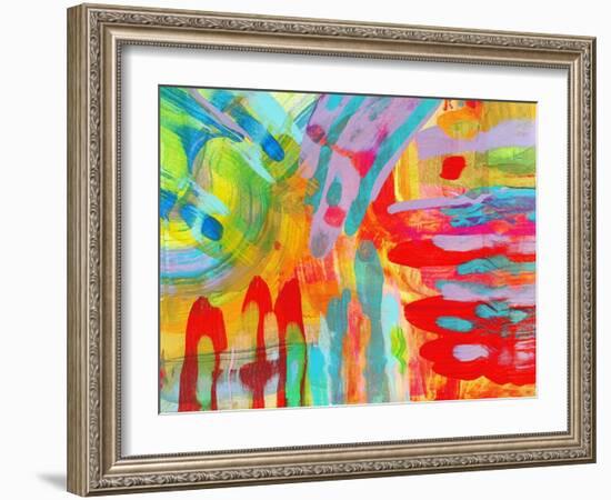 Colorful Abstract 74-Howie Green-Framed Art Print