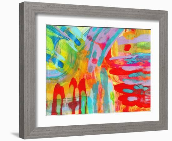 Colorful Abstract 74-Howie Green-Framed Art Print