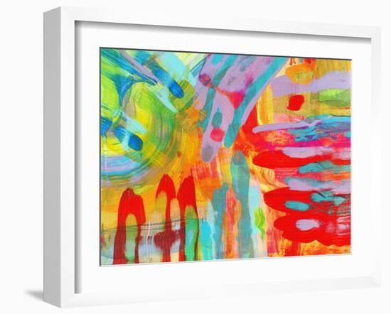 Colorful Abstract 74-Howie Green-Framed Art Print