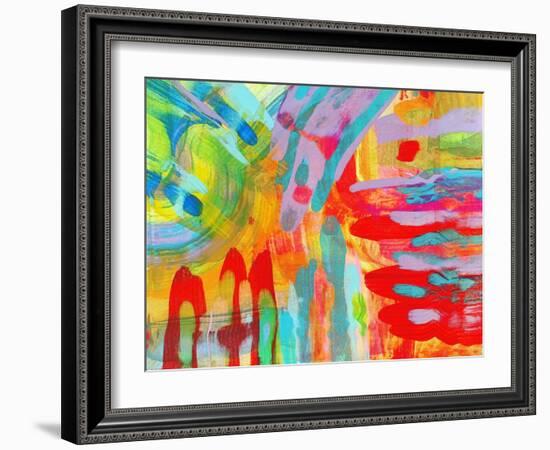 Colorful Abstract 74-Howie Green-Framed Art Print