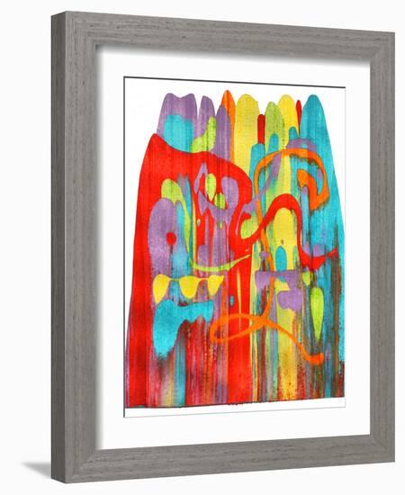 Colorful Abstract 76-Howie Green-Framed Art Print