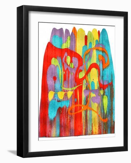 Colorful Abstract 76-Howie Green-Framed Art Print