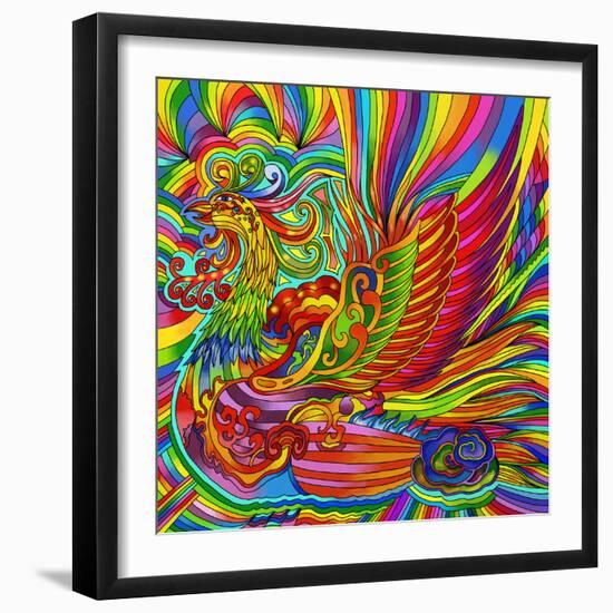 Colorful Abstract 9-Howie Green-Framed Art Print