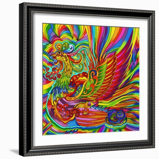 Colorful Abstract 9-Howie Green-Framed Art Print