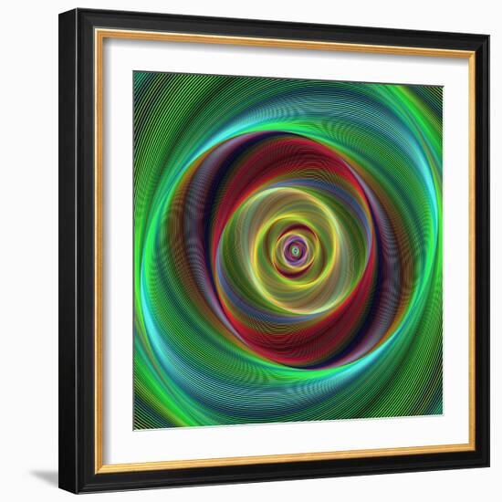 Colorful Abstract Geometric Spiral Design Background-David Zydd-Framed Photographic Print