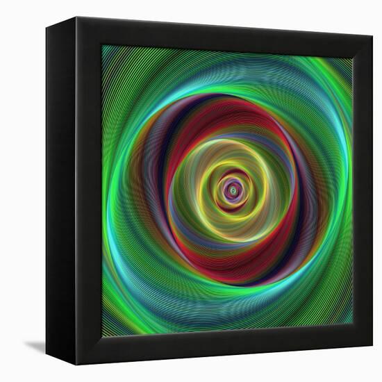 Colorful Abstract Geometric Spiral Design Background-David Zydd-Framed Premier Image Canvas