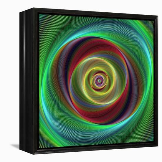 Colorful Abstract Geometric Spiral Design Background-David Zydd-Framed Premier Image Canvas