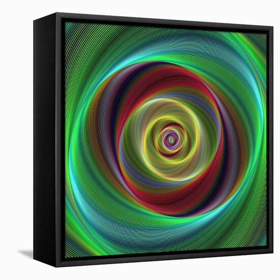 Colorful Abstract Geometric Spiral Design Background-David Zydd-Framed Premier Image Canvas