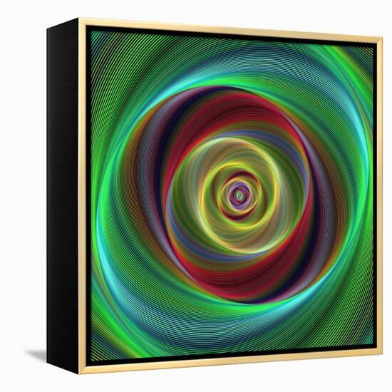 Colorful Abstract Geometric Spiral Design Background-David Zydd-Framed Premier Image Canvas