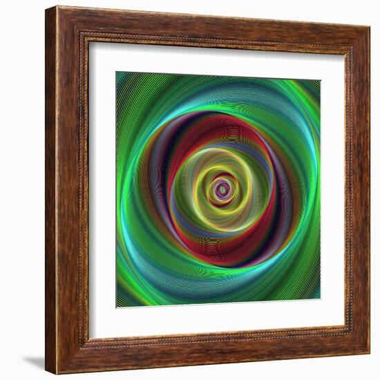 Colorful Abstract Geometric Spiral Design Background-David Zydd-Framed Premium Photographic Print