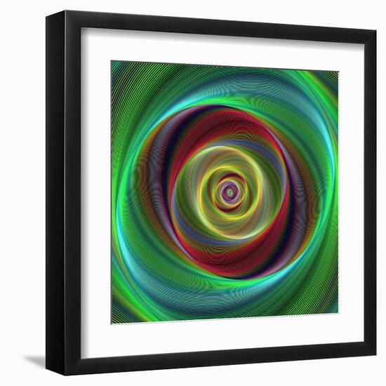 Colorful Abstract Geometric Spiral Design Background-David Zydd-Framed Premium Photographic Print