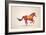 Colorful Abstract Horse Shape-cienpies-Framed Art Print