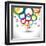 Colorful Abstract Icons of Cogwheel or Gears-smarnad-Framed Art Print