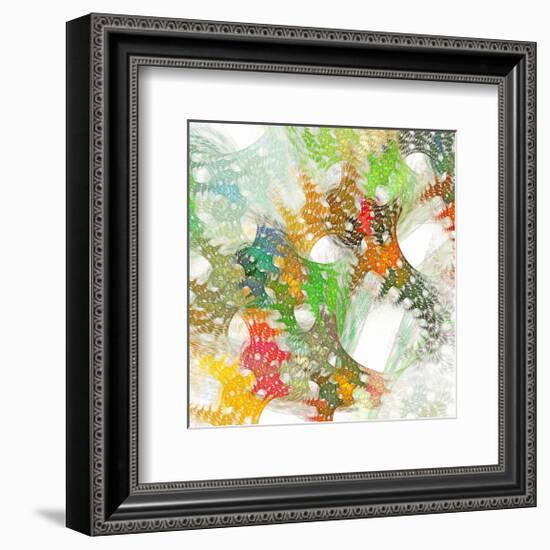 Colorful Abstract Lattice-null-Framed Art Print