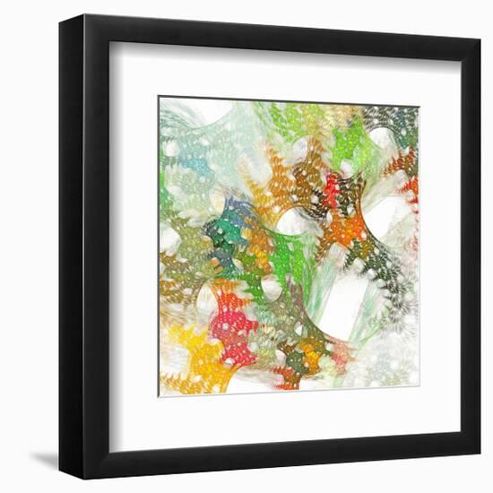 Colorful Abstract Lattice-null-Framed Art Print