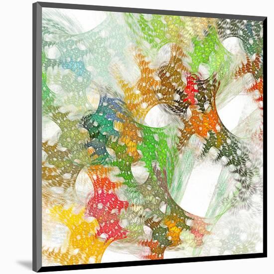 Colorful Abstract Lattice-null-Mounted Art Print