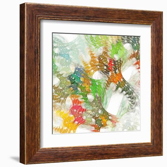 Colorful Abstract Lattice-null-Framed Art Print