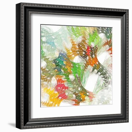 Colorful Abstract Lattice-null-Framed Art Print