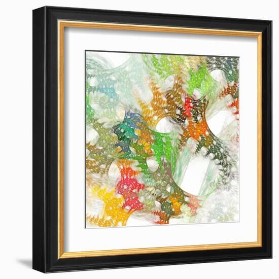 Colorful Abstract Lattice-null-Framed Art Print