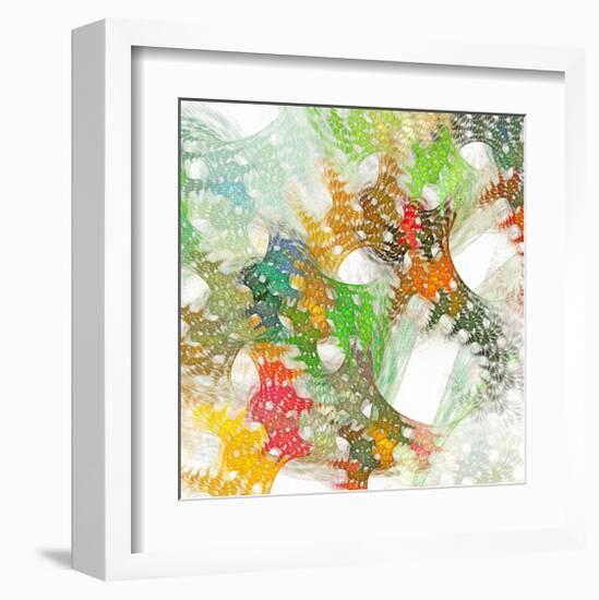 Colorful Abstract Lattice-null-Framed Art Print