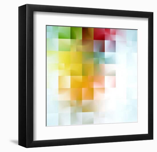 Colorful Abstract Shapes-null-Framed Art Print