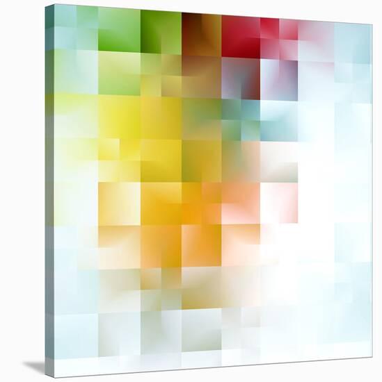 Colorful Abstract Shapes Stretched Canvas Print By Art Com