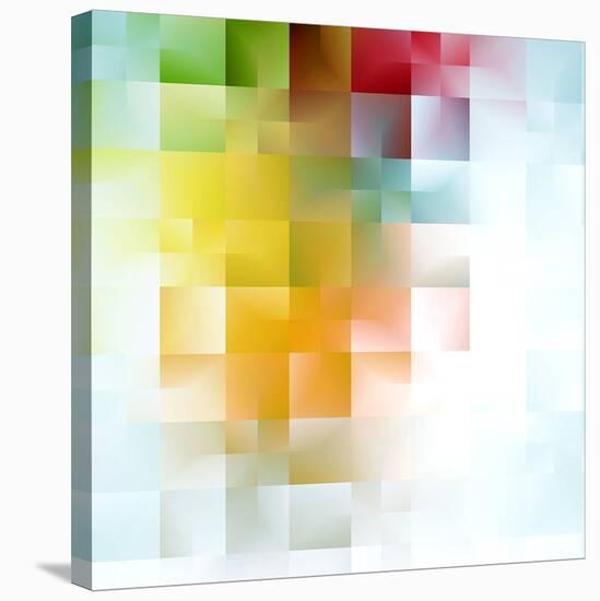 Colorful Abstract Shapes Stretched Canvas Print By Art Com