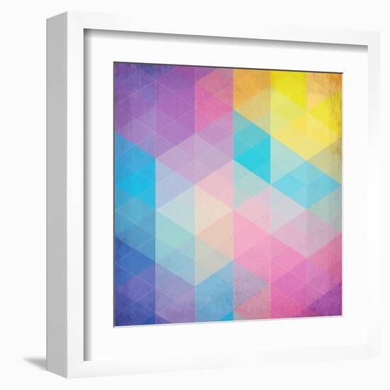 Colorful Abstract Triangles-art_of_sun-Framed Art Print