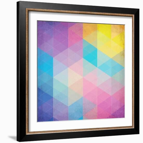 Colorful Abstract Triangles-art_of_sun-Framed Art Print