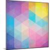 Colorful Abstract Triangles-art_of_sun-Mounted Art Print
