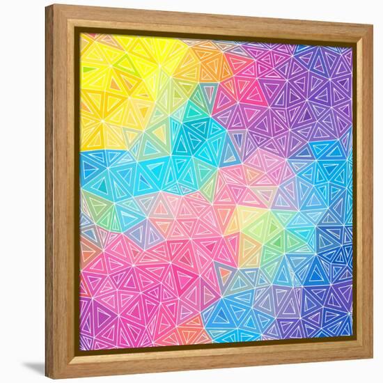 Colorful Abstract Triangles-art_of_sun-Framed Stretched Canvas