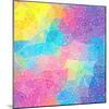 Colorful Abstract Triangles-art_of_sun-Mounted Art Print