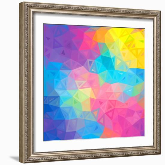 Colorful Abstract Triangles-art_of_sun-Framed Art Print