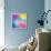 Colorful Abstract Triangles-art_of_sun-Framed Stretched Canvas displayed on a wall