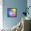 Colorful Abstract Triangles-art_of_sun-Framed Stretched Canvas displayed on a wall