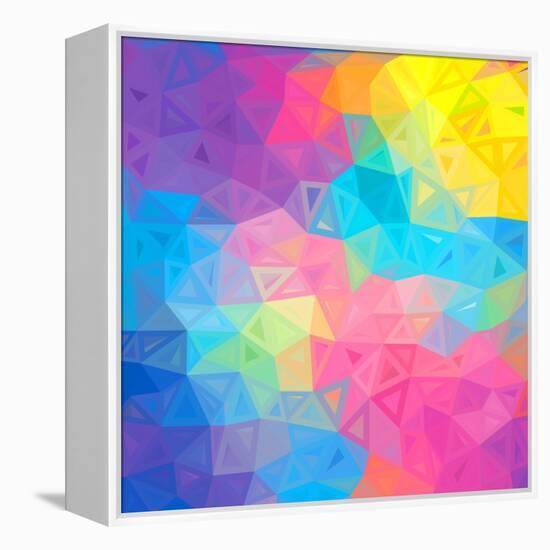 Colorful Abstract Triangles-art_of_sun-Framed Stretched Canvas