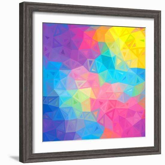 Colorful Abstract Triangles-art_of_sun-Framed Premium Giclee Print