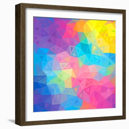 Colorful Abstract Triangles-art_of_sun-Framed Premium Giclee Print