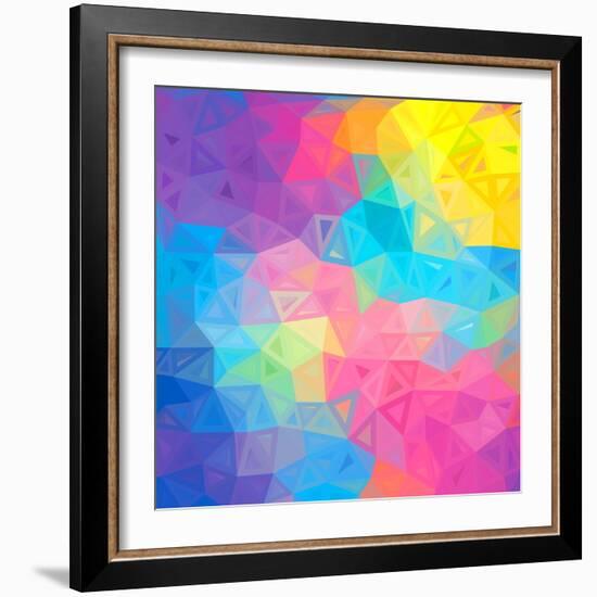 Colorful Abstract Triangles-art_of_sun-Framed Premium Giclee Print