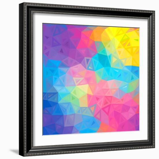 Colorful Abstract Triangles-art_of_sun-Framed Premium Giclee Print