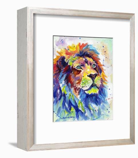 Colorful African Lion-Sarah Stribbling-Framed Art Print