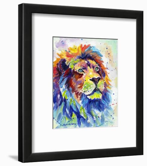 Colorful African Lion-Sarah Stribbling-Framed Giclee Print