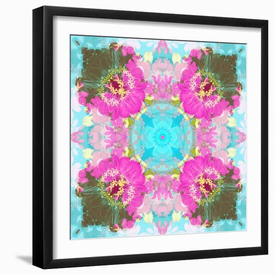 Colorful and Symmetric Photographic Layer Work of Blossoms-Alaya Gadeh-Framed Photographic Print