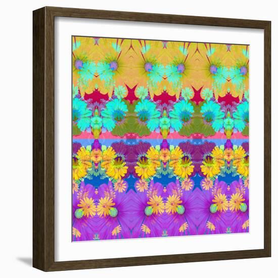 Colorful and Symmetric Photographic Layer Work of Blossoms-Alaya Gadeh-Framed Photographic Print