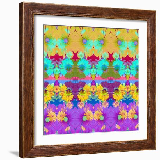 Colorful and Symmetric Photographic Layer Work of Blossoms-Alaya Gadeh-Framed Photographic Print