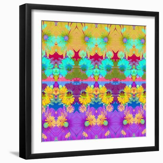 Colorful and Symmetric Photographic Layer Work of Blossoms-Alaya Gadeh-Framed Photographic Print