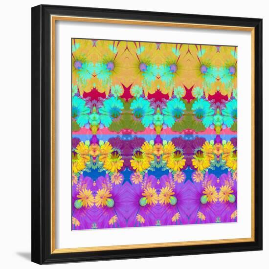 Colorful and Symmetric Photographic Layer Work of Blossoms-Alaya Gadeh-Framed Photographic Print