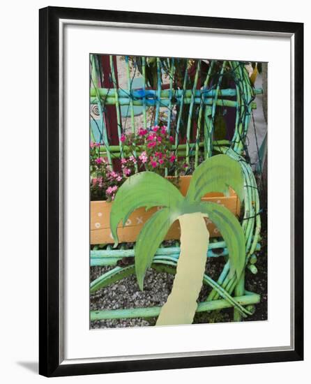 Colorful Art Gallery Details, Pine Island, Florida, USA-Walter Bibikow-Framed Photographic Print