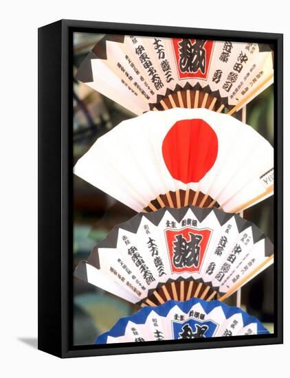 Colorful Artwork on Fans, Kyoto, Japan-Bill Bachmann-Framed Premier Image Canvas