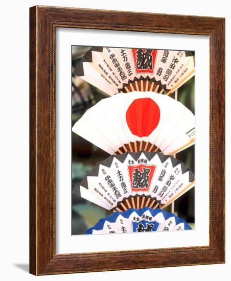 Colorful Artwork on Fans, Kyoto, Japan-Bill Bachmann-Framed Photographic Print